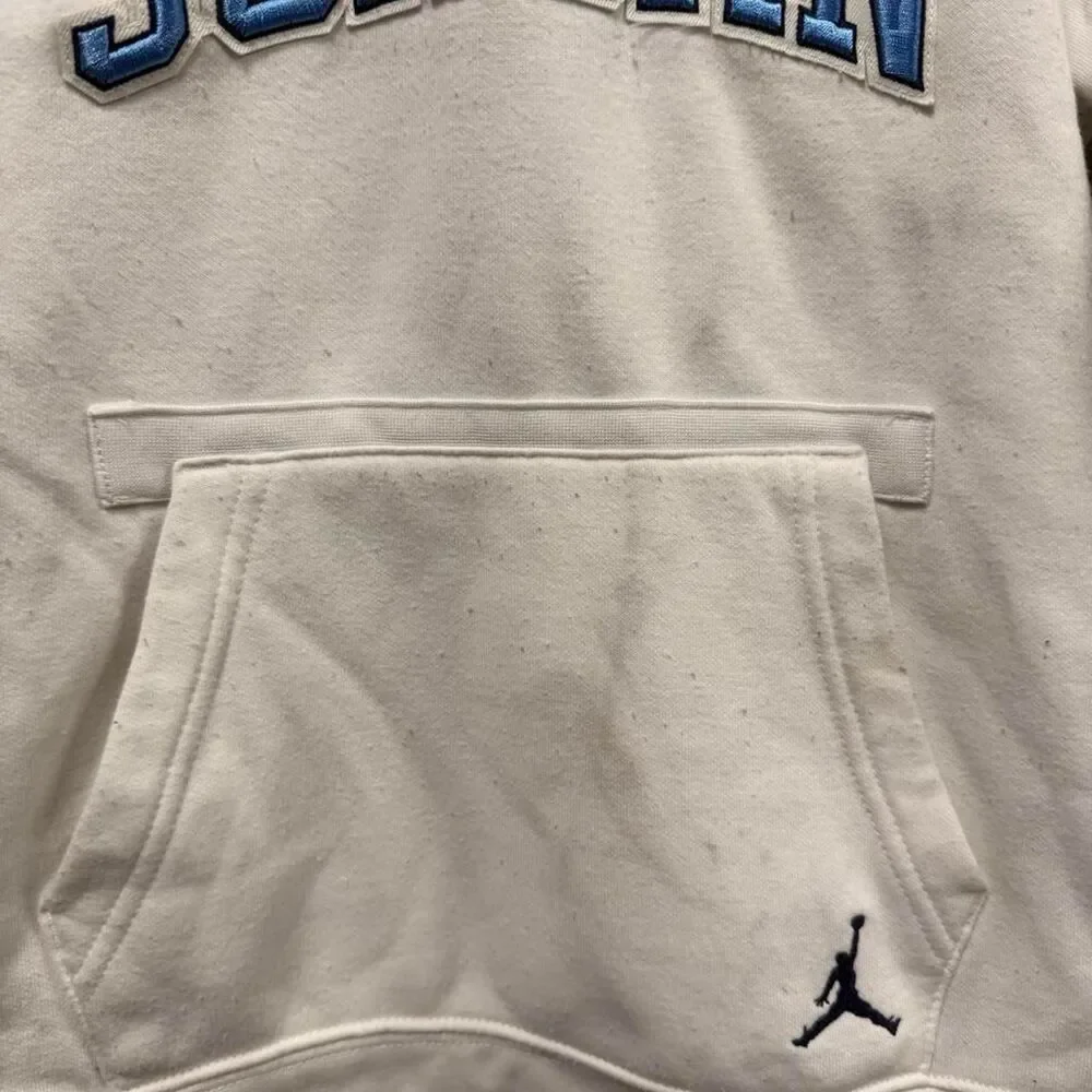 Jordan Kid's White and Cream Hoodie